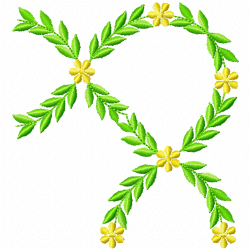 Flowers And Tree Embroidery Design 11